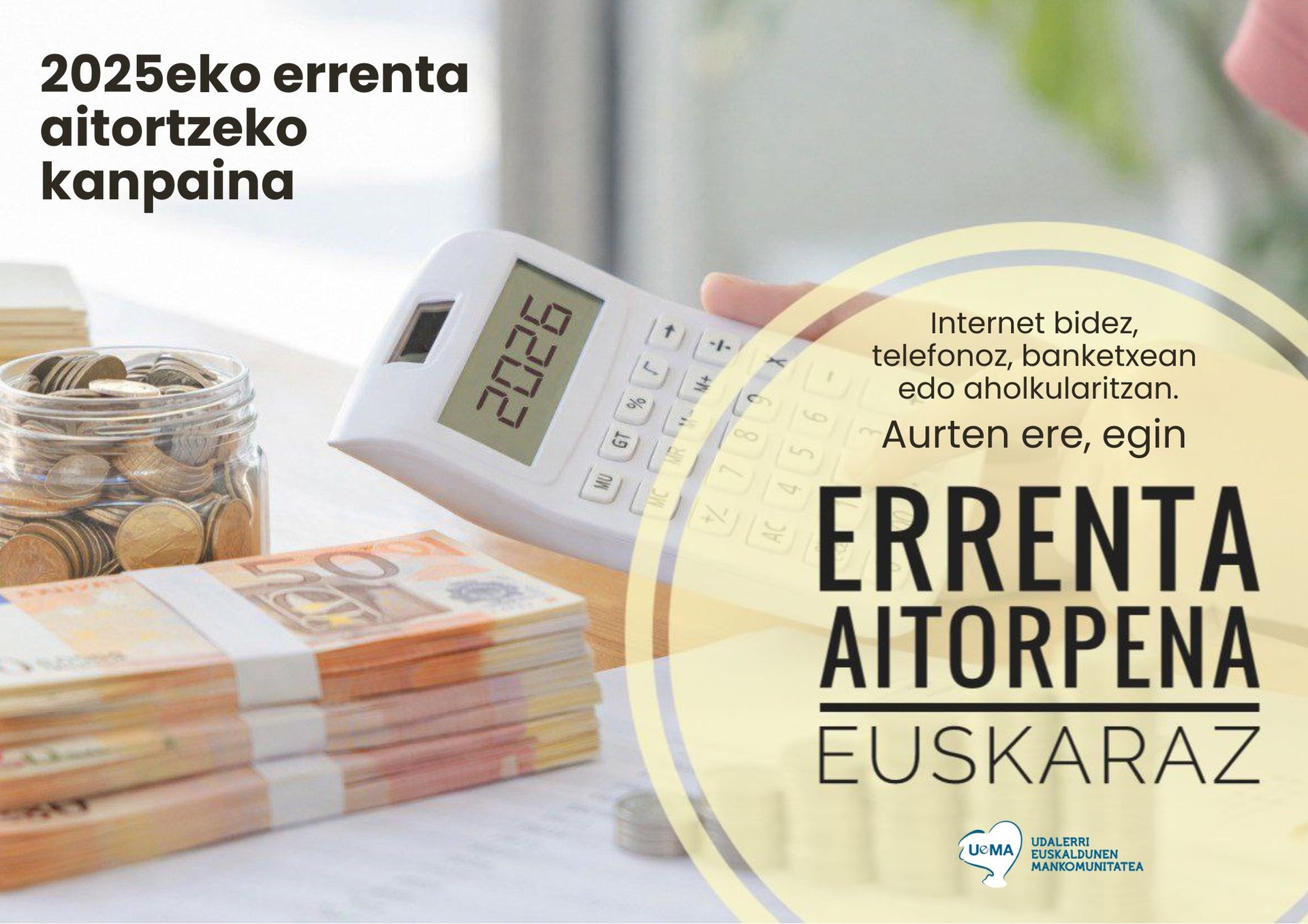 Errenta modu guztietan aitortzeko aukera gaurtik