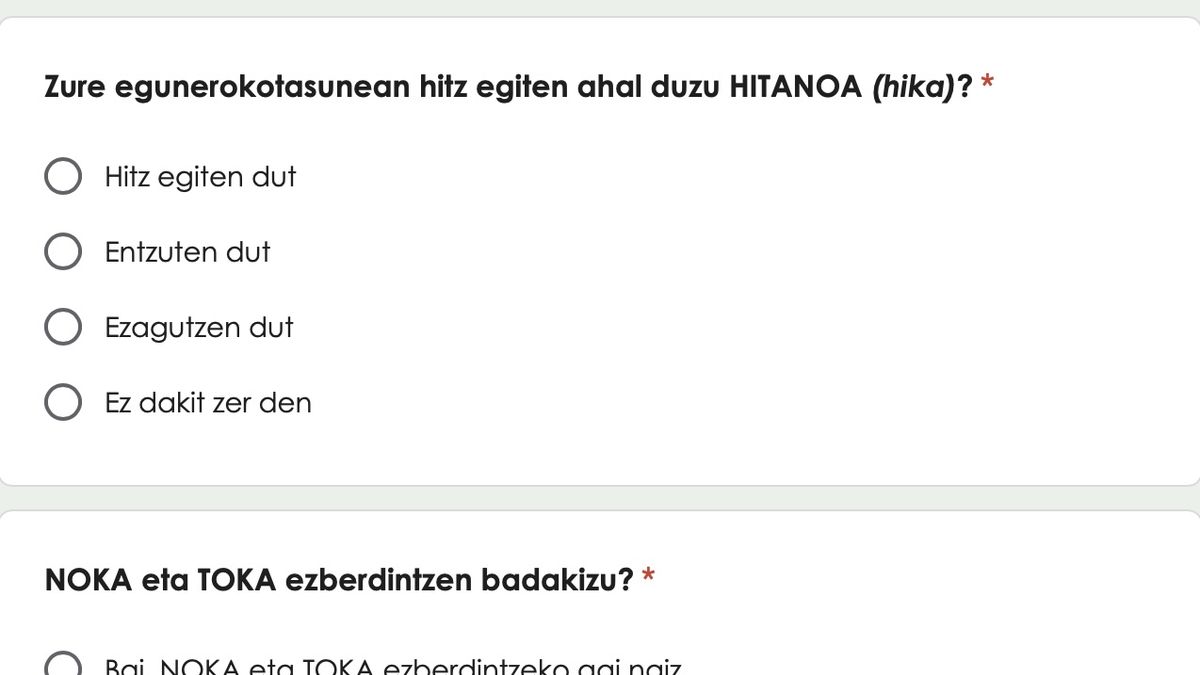 Udarregiko ikasle batzuek ikerketa linguistikoa abiatu dute