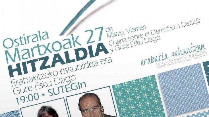 Martxoak 27, ostirala: hitzaldia eta mahai ibiltaria