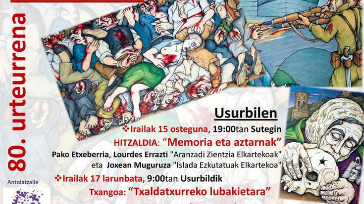 36ko Gerrari buruzko “memoria eta aztarnak” hitzaldia, 19:00etan Sutegin