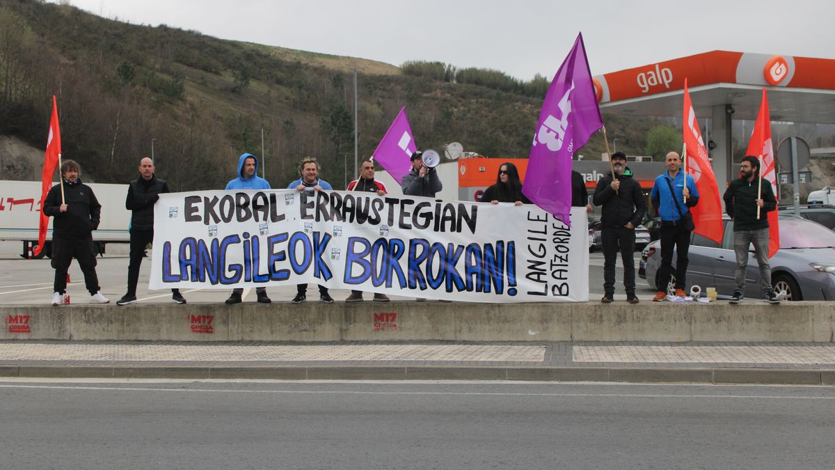 Lan-baldintza duinak exijitzeko mobilizatu dira berriz erraustegiko langileak