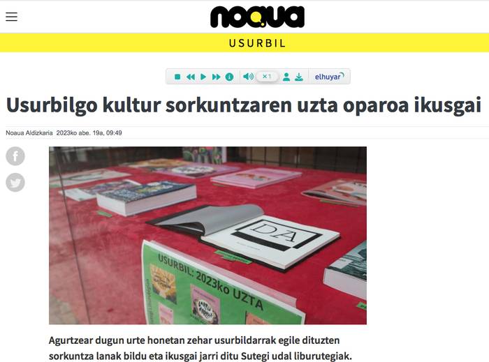Noaua.eus web orrialdeko testuak entzuteko aukera zabaldu dugu