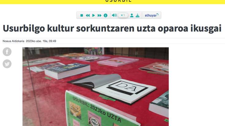 Noaua.eus web orrialdeko testuak entzuteko aukera zabaldu dugu
