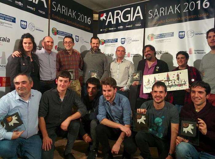 2016ko Argia Sariak, jabeen eskuetan dira