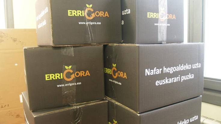 Heldu dira NOAUA!ra, Errigoraren elkartasun kanpainako produktu kaxak