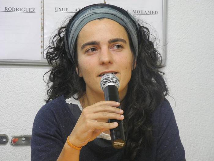 Maialen Lujanbiorekin hitzaldi-solasaldia, urriaren 18an