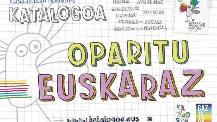 Euskara eta euskaraz oparitzeko, produktu katalago berria kalean