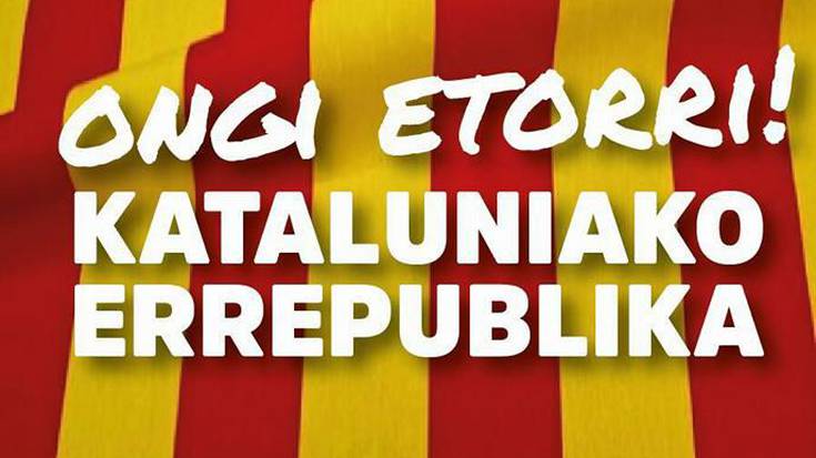 Kataluniako Errepublikari ongi etorria emateko topa egitea 19:00etan Mikel Laboa plazan