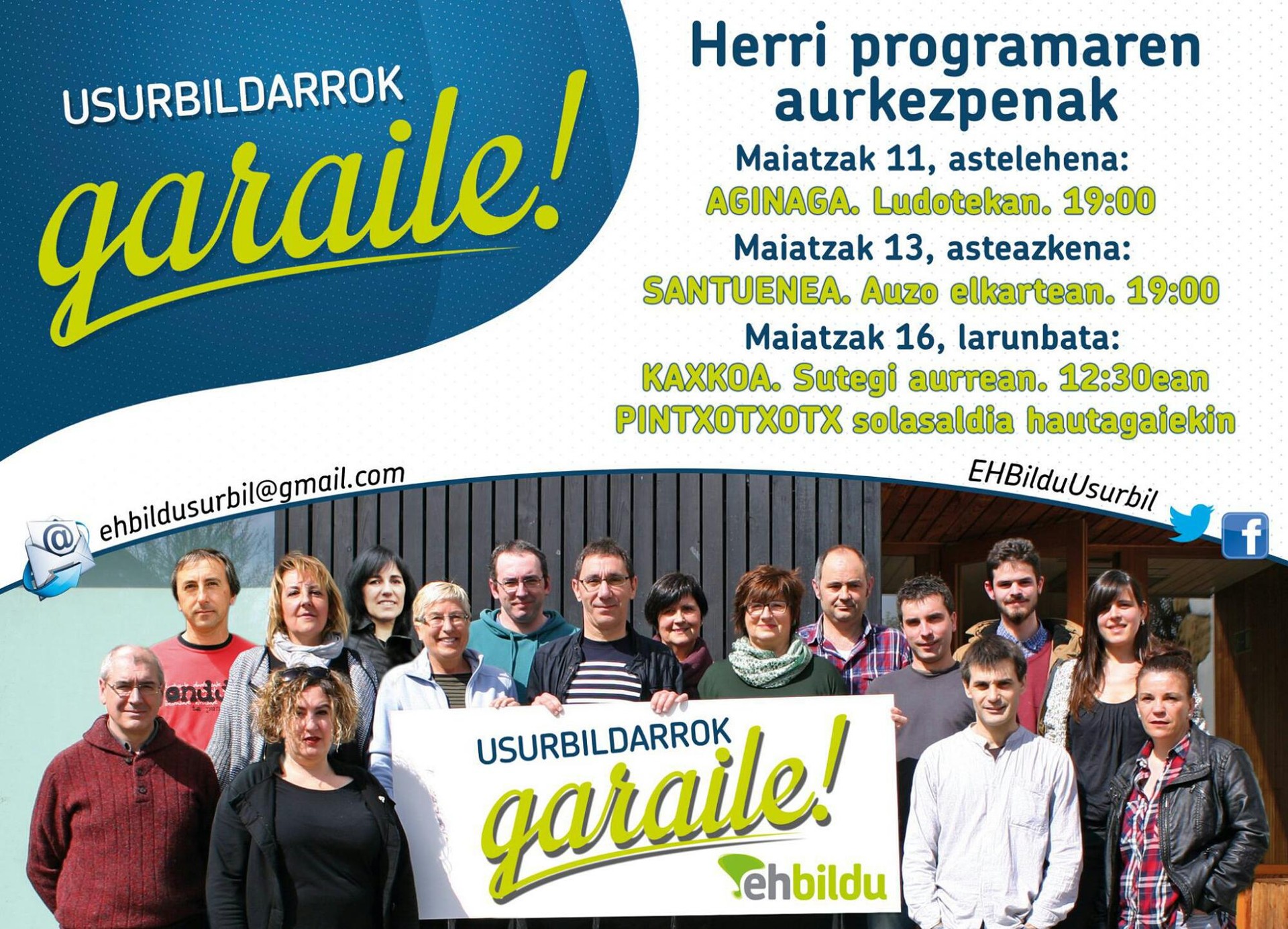Datozen egunetarako hitzorduak