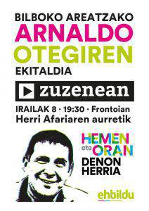 Arnaldo Otegi, larunbatean Usurbilen izango da
