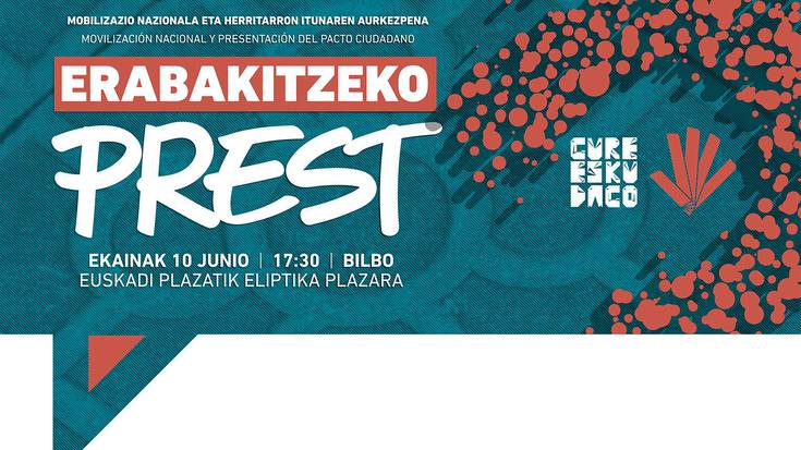 Ekainaren 10eko Gure Esku Dagoren mobilizazioan parte hartzeko deia