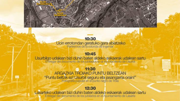Gipuzkoako pentsiodunen bira Usurbildik igaroko da urriaren 4an