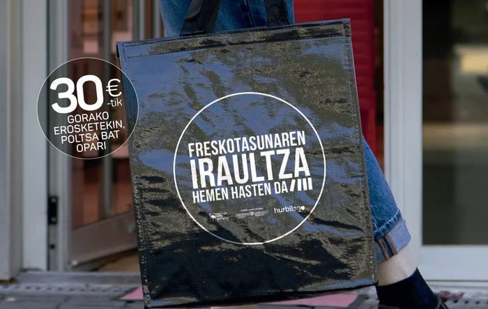 Poltsa isotermikoak herriko saltokietan erostearen truke