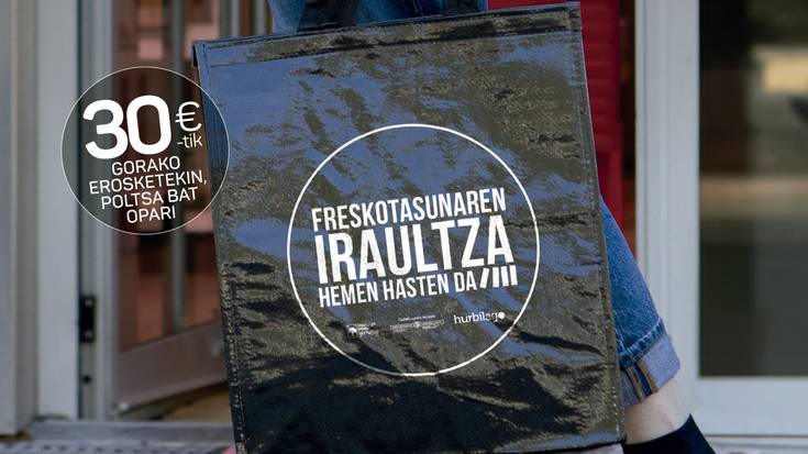 Poltsa isotermikoak herriko saltokietan erostearen truke