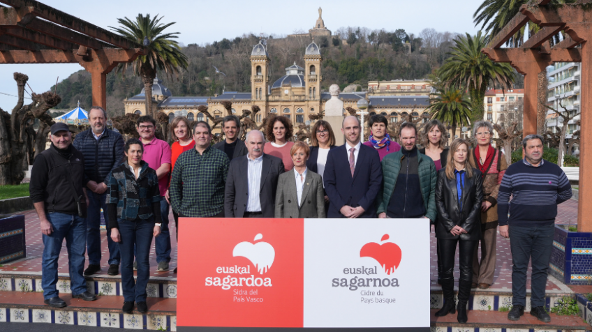 Euskal Sagardoa, "mugaz gaindiko" Jatorri Izendapena duen lehen edaria Europan