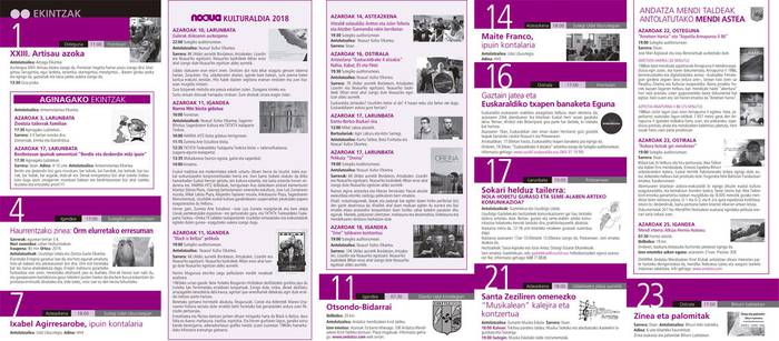 Euskaraldia eta NOAUA!-ren Kulturaldia, azaroko kultur agendako protagonistak