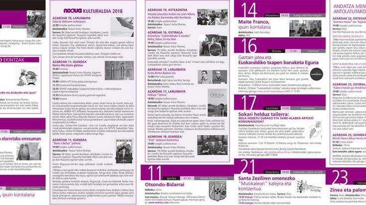 Euskaraldia eta NOAUA!-ren Kulturaldia, azaroko kultur agendako protagonistak
