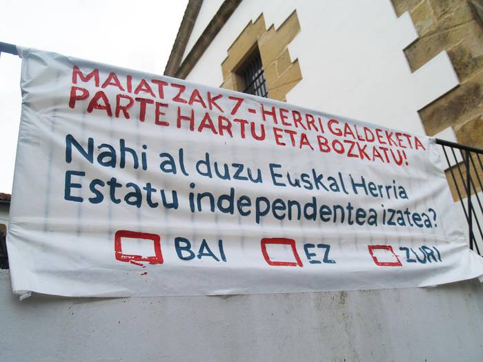 Igandeko galdeketan independentziaren alde bozkatzeko deia egin du Usurbilgo Ezker Abertzaleak