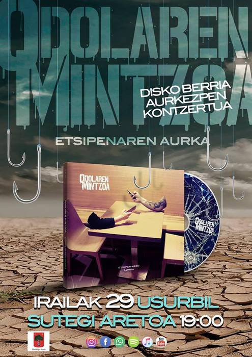 "Etsipenaren aurka" disko berria aurkeztuko du Odolaren Mintzoak ostiralean Sutegin