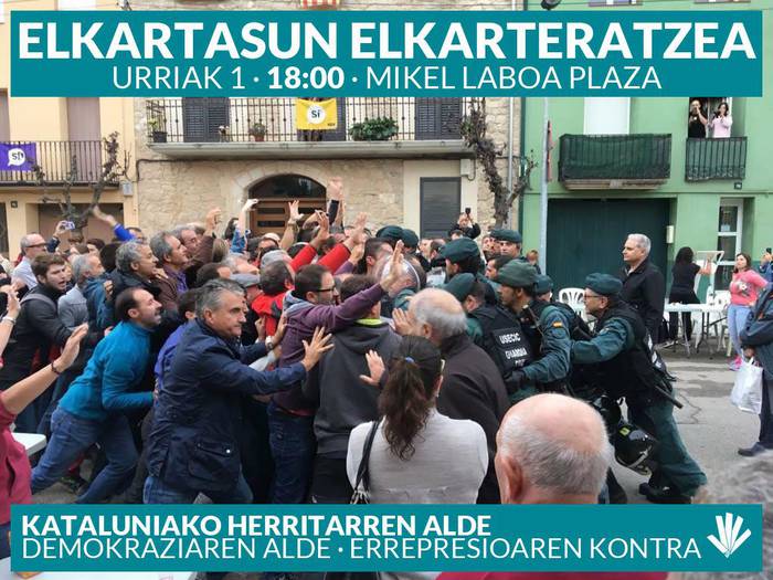 Kazerolada 22:00etan frontoian, Kataluniarekiko elkartasunez