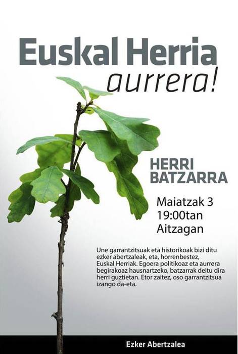 Herri batzarra deitu du Sortuk gaurko