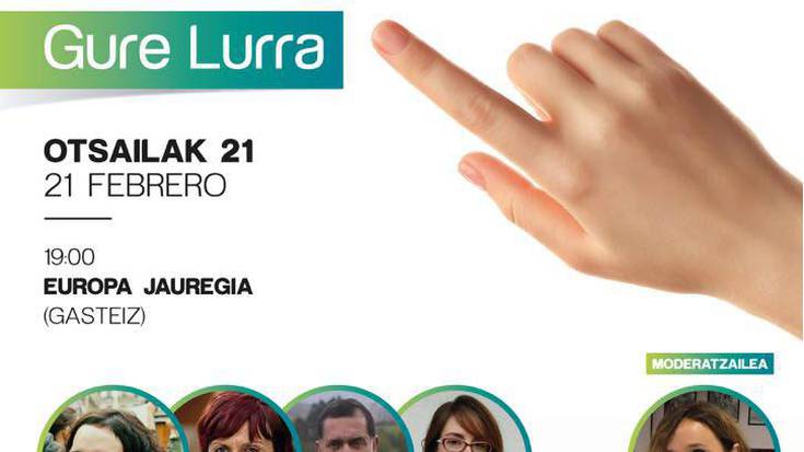 "Gure lurra" hizpide izango duen Gure Esku Dagoren asteazkeneko hitzaldia, Sutegitik zuzenean ikusteko aukera