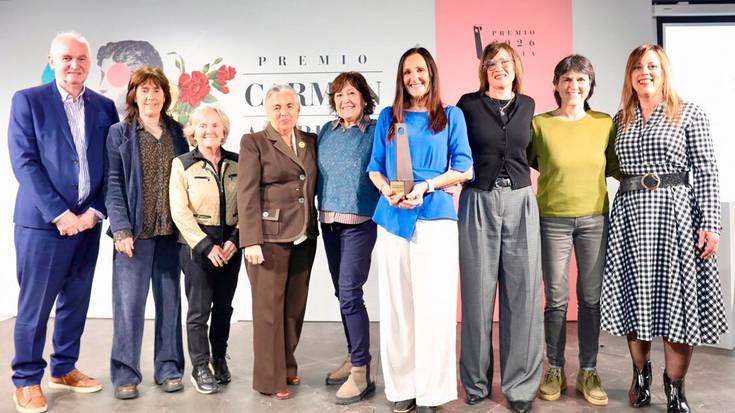 Carmen Adarraga saria jaso du Aginagako Marian Azpirozek