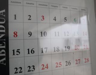 Erlijio katolikoari eta Espainiako naziotasunari lotutako jaiegunen egutegia aurten ere