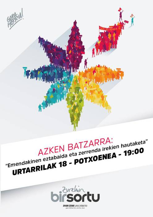 Sortu birfundatu aurreko azken batzarra 19:00etan Potxoenean