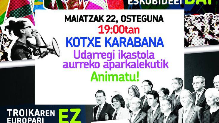 Ostegunean EHBilduren aldeko KOTXE KARABANAN parte hartzeko deia