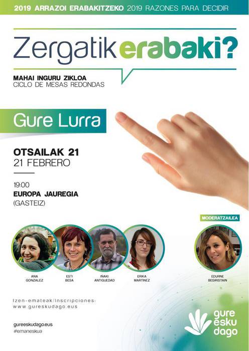 Gure Esku Dagoren Gasteizko "Gure lurra" hitzaldia, zuzenean ikusgai