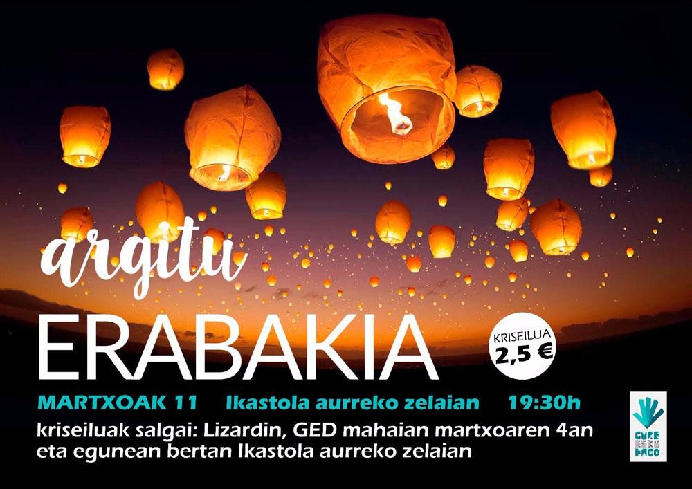 Gure Esku Dagok antolaturiko "Borondateen Kriseiluak" ekitaldia ostiralean