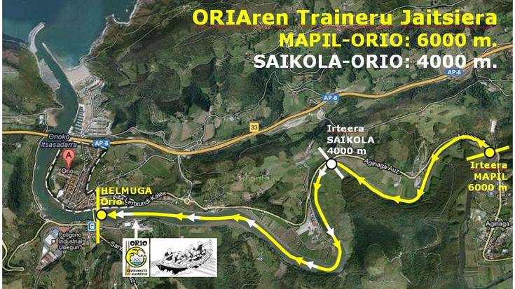 Eguraldi txarragatik bertan behera utzi dute, Oriako Traineru Jaitsiera