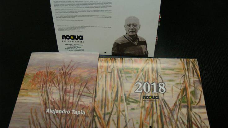 Alejandro Tapiaren sortze lanen irudiak, bere lanen bilduman eta NOAUA!ren 2018ko egutegian ikusgai