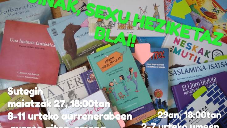 “Ipuinak, sexu heziketaz blai” saioa 18:00etan liburutegian