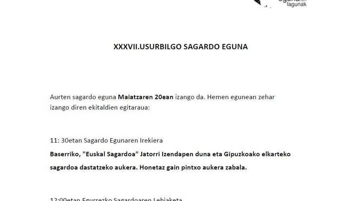 37. Sagardo Egunerako atzera kontaketa martxan