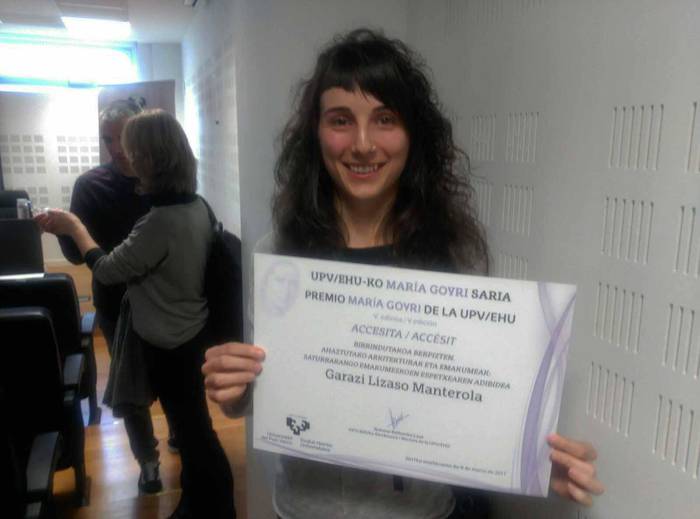 EHU-ko Maria Goyri Sariketako "accessita", Garazi Lizaso Manterolarentzat