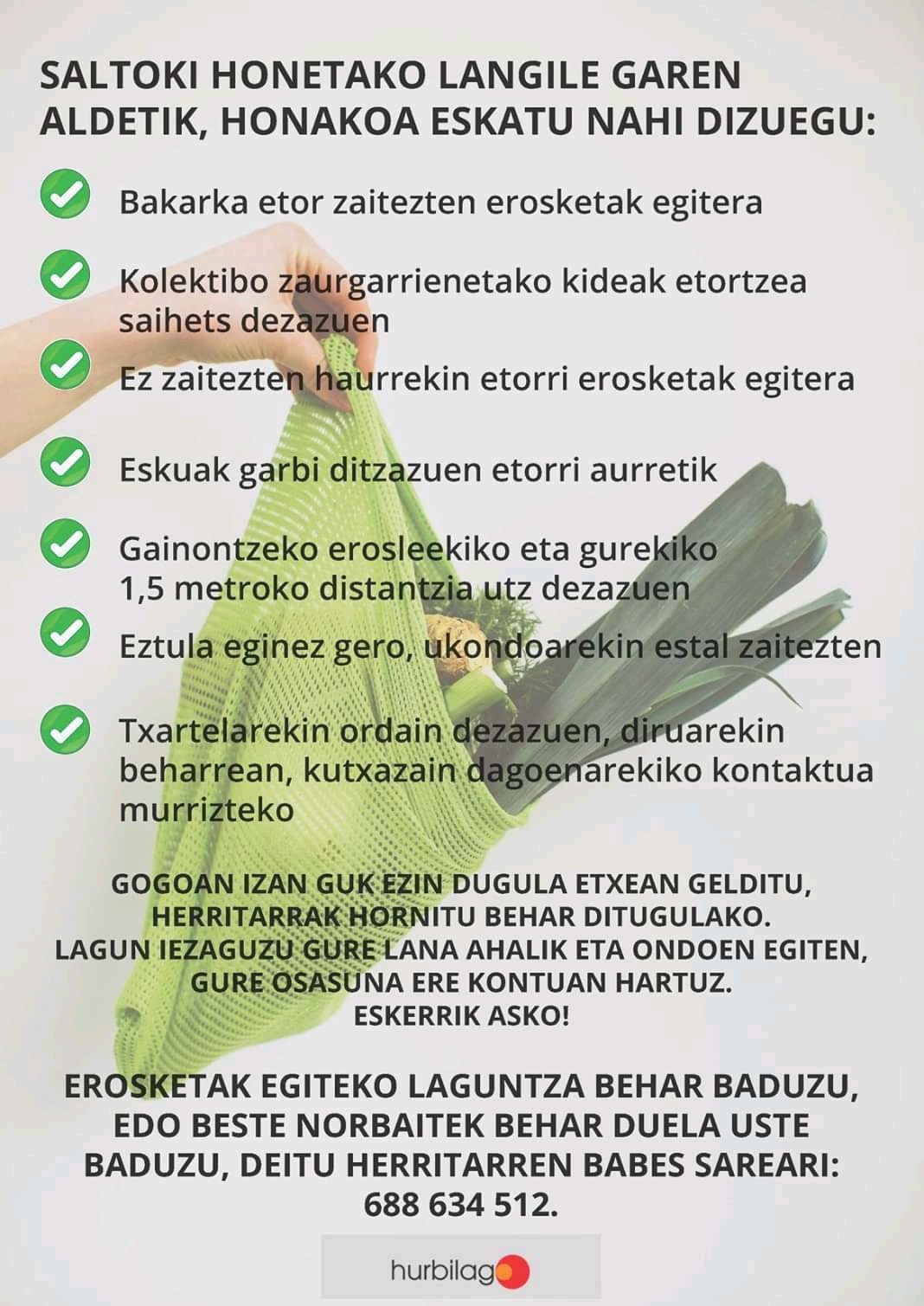 Erosketak egiterakoan hartu beharreko prebentzio neurriak