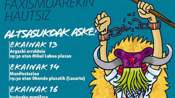 Altsasuko gazteak aske uztea eskatzeko, argazki erraldoia 19:30etan Mikel Laboa plazan