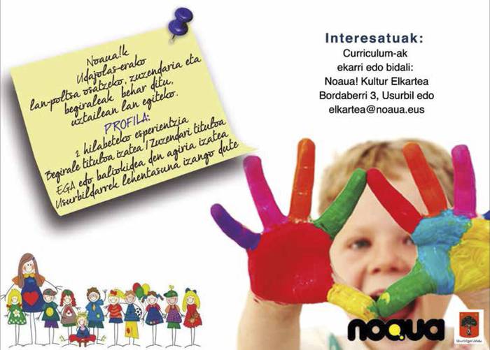 Adi udako aisialdi ekimenetarako lan poltsa eta izen emate deialdiei