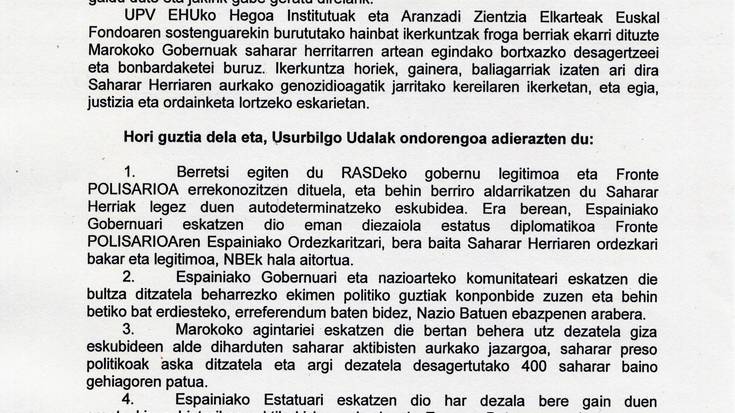 SEAD-en gaurko 40. urtemugarekin bat egin du Udalak