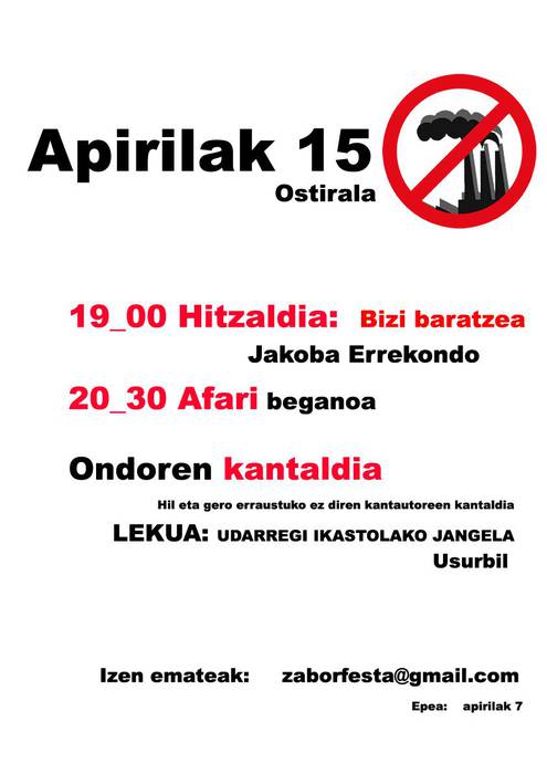 Jakoba Errekondoren "Bizi baratzea" hitzaldia, bertan behera geratu da