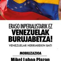 Venezuelar herriari babesa adierazteko elkarretaratzea