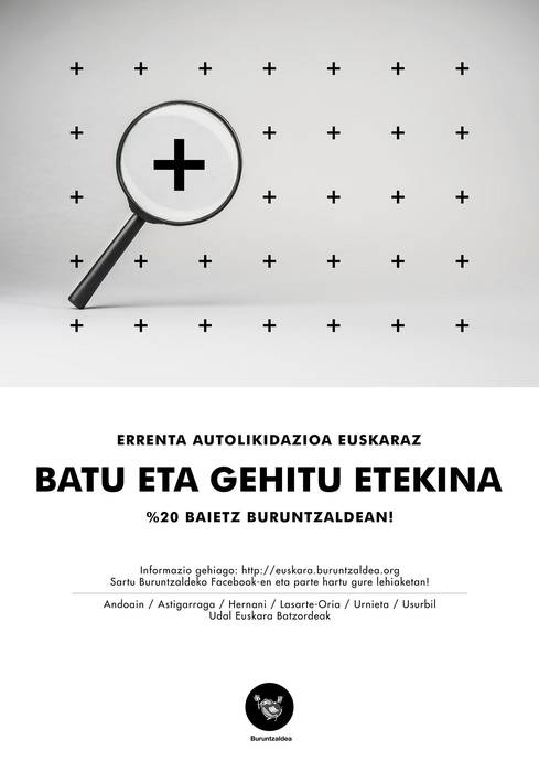 Errenta Aitorpena euskaraz egiteko gonbita Buruntzaldeko udaletatik