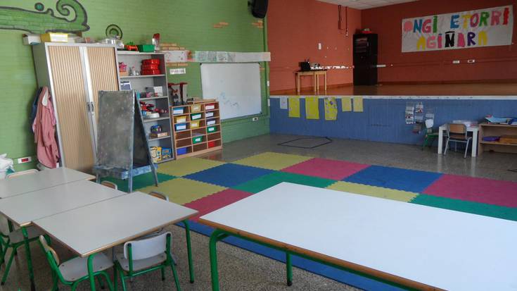 Greba eguna dute, Zubieta eta Aginagako eskoletan