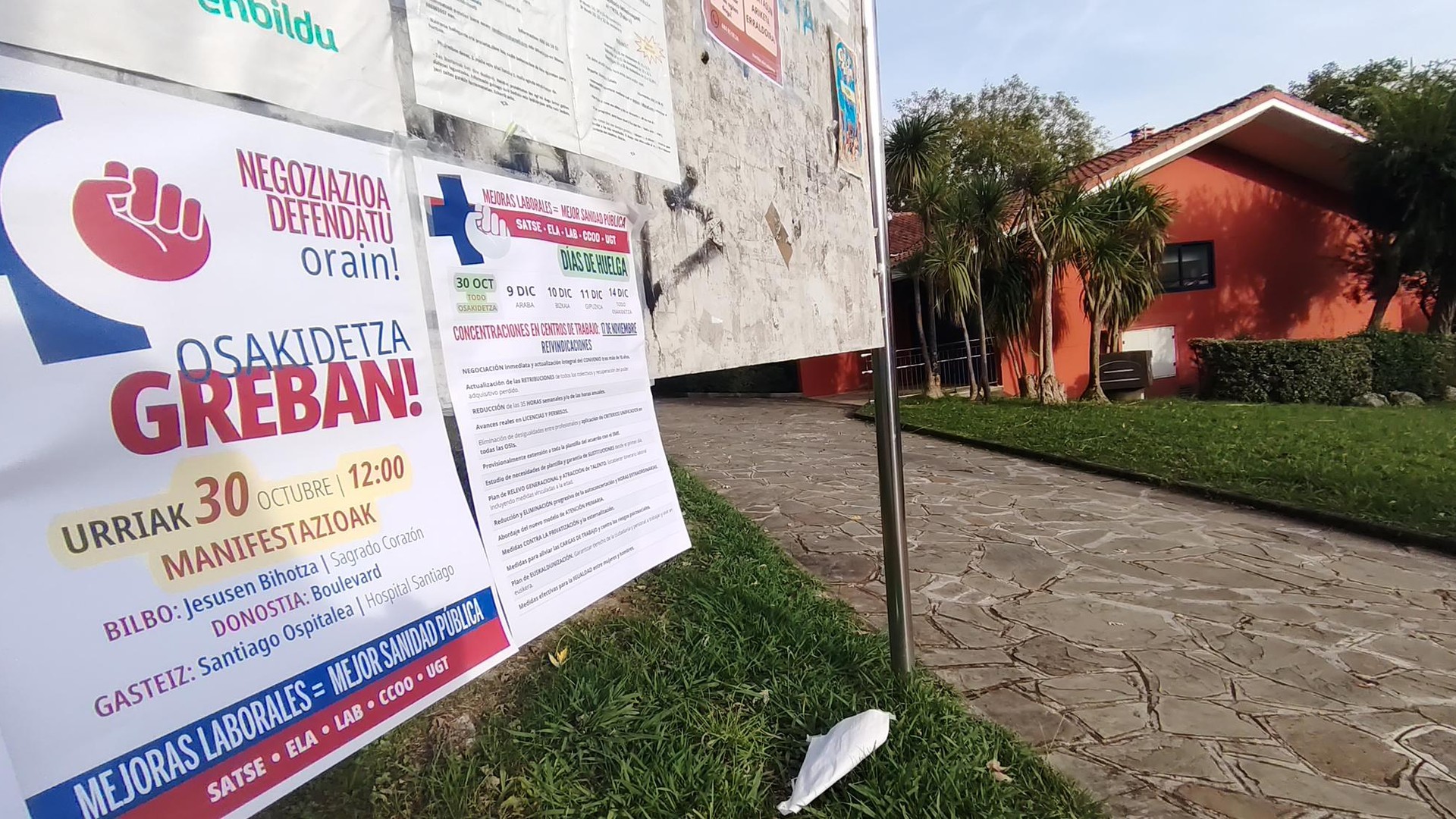 Greba eguna gaur Osakidetzan