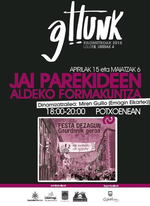 Jai parekideen aldeko lehen formakuntza saioa gaur