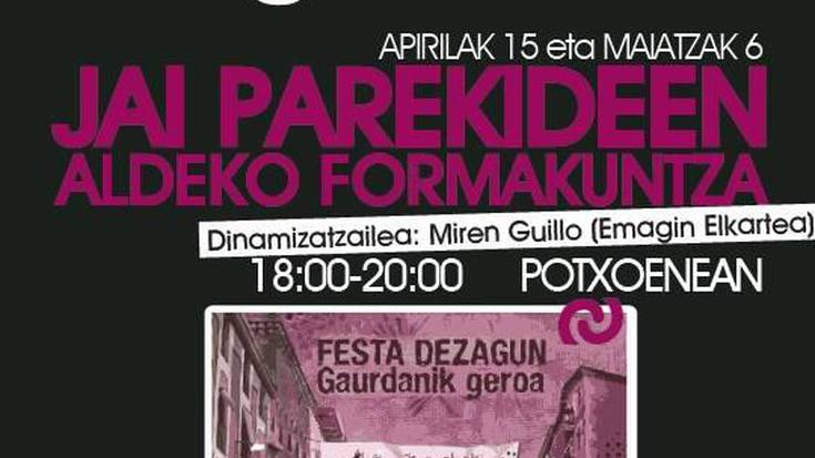 Jai parekideen aldeko lehen formakuntza saioa gaur