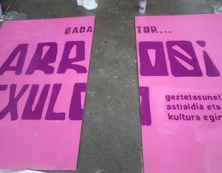 Elkargunearen kokagunean errotuko dute gaur auzolanean sortutako murala