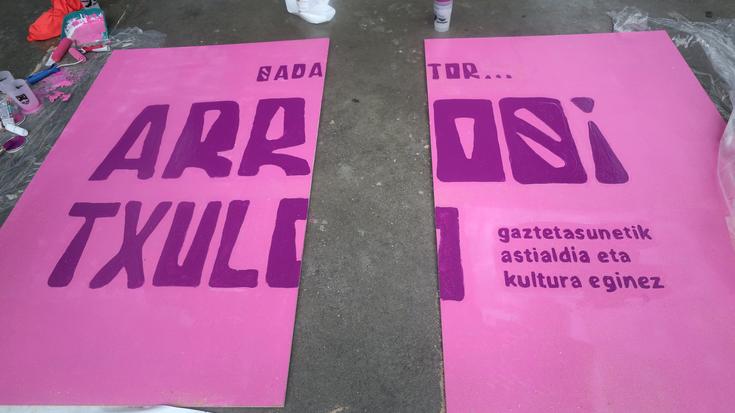 Elkargunearen kokagunean errotuko dute gaur auzolanean sortutako murala